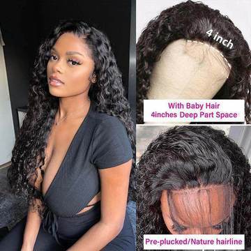14A 4x4 Closure Wigs Water Wave
