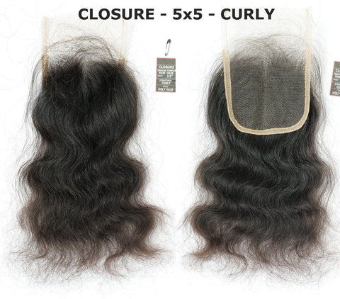 Indian Temple 5X5 Lace Closure Curly